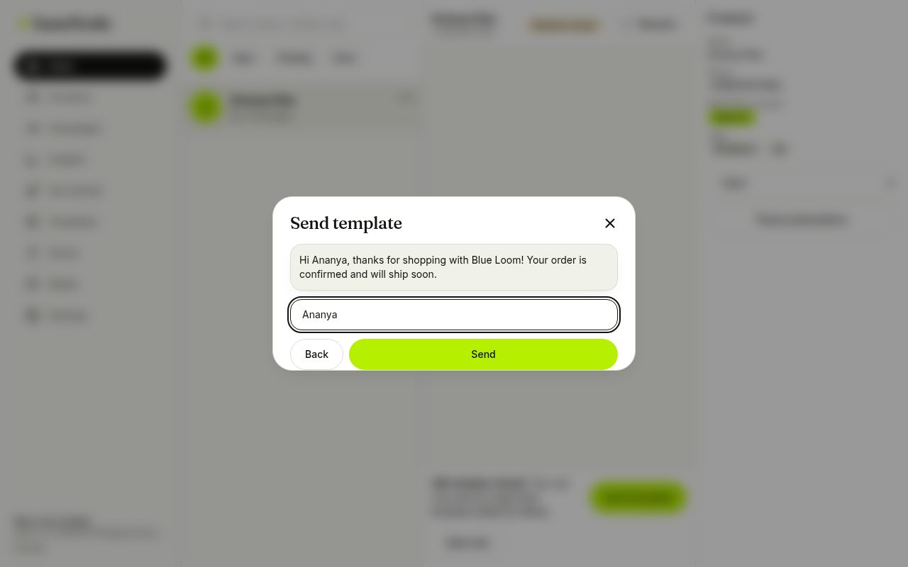 Choosing a template and filling its variable (laptop)