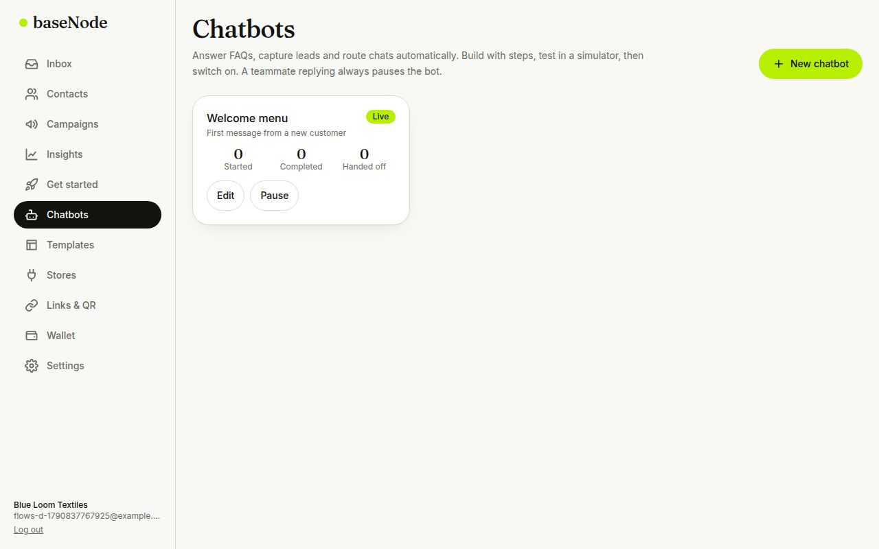 A live chatbot with its counters (laptop)