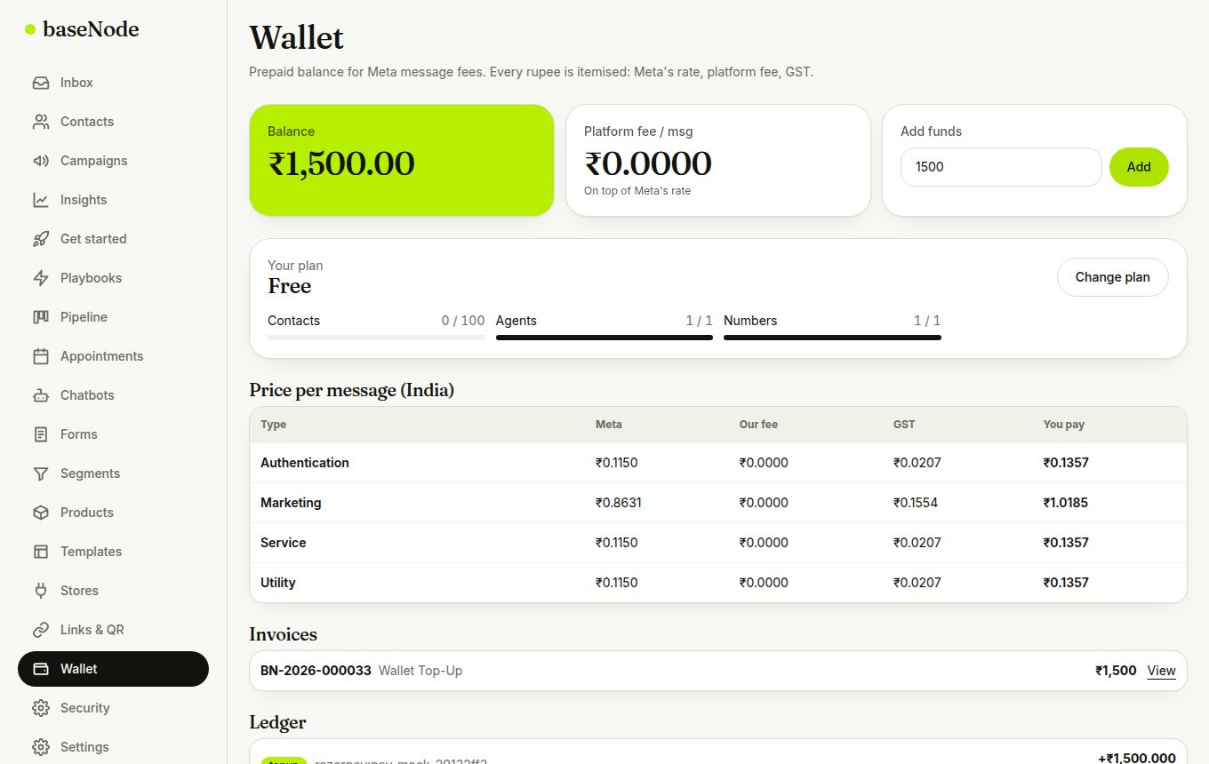 Wallet credited after payment (laptop)