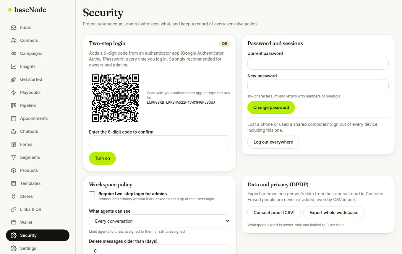 QR code and confirmation (laptop)