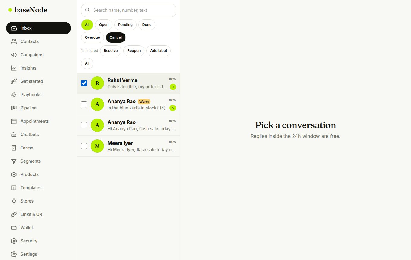 Bulk selection in the inbox (laptop)