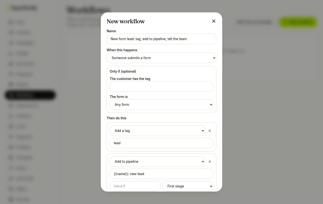 Building a workflow (laptop)
