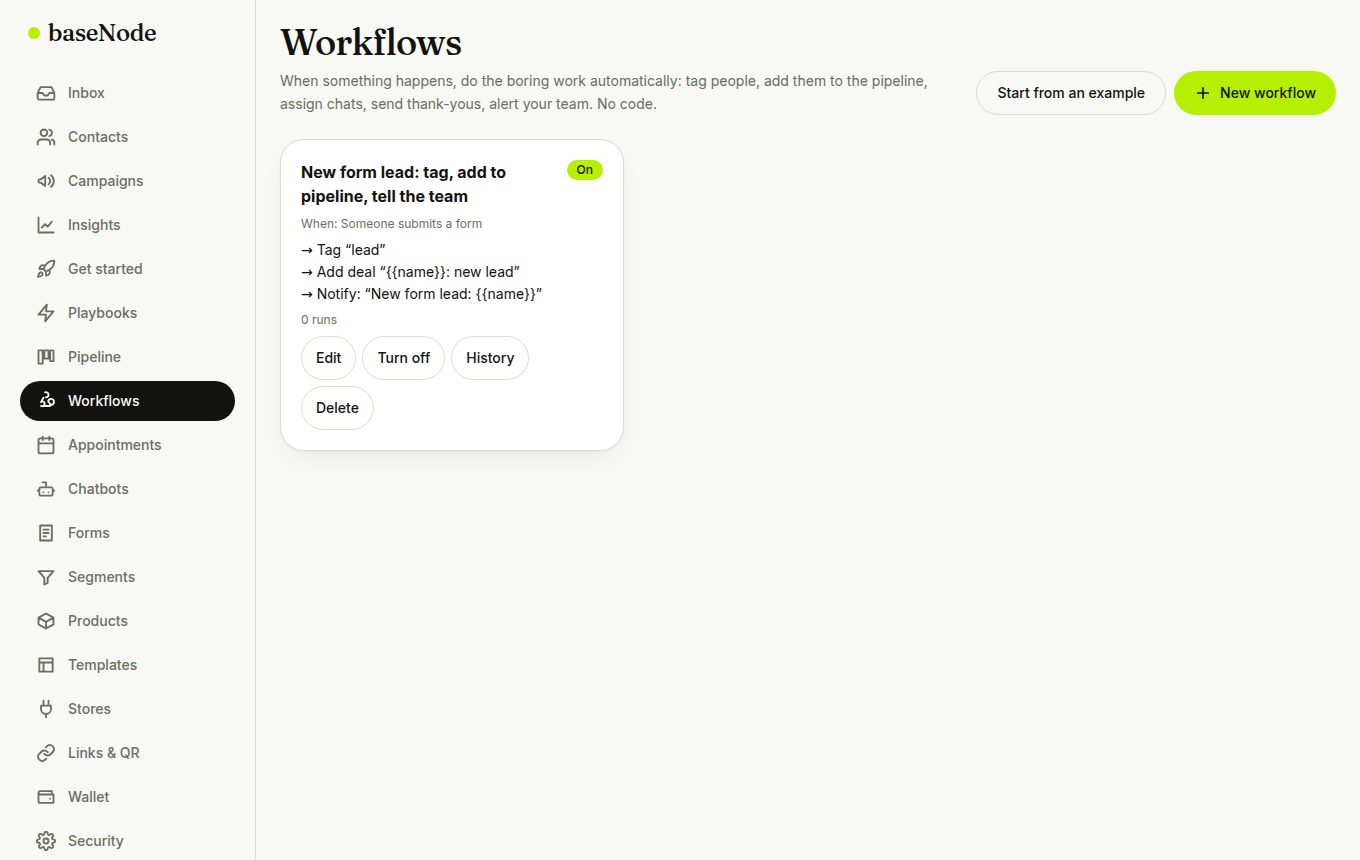 Your workflows (laptop)