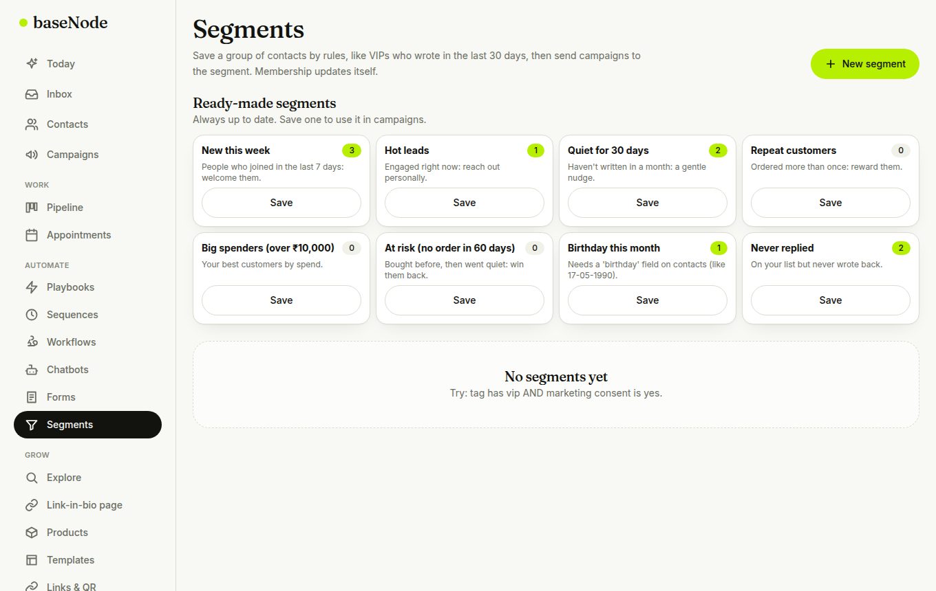 Smart segments (laptop)