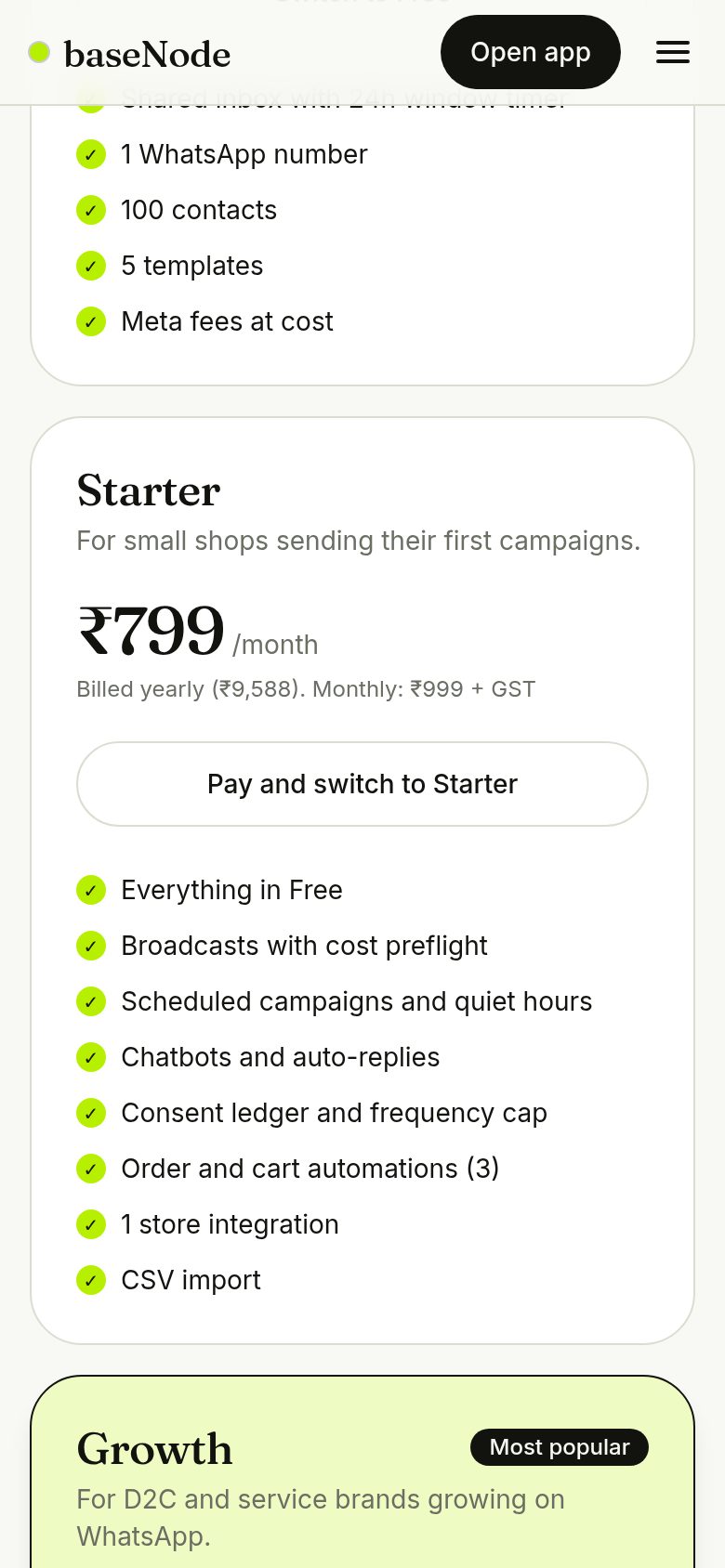 Plan active after payment (phone)